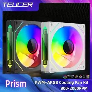 TEUCER Prism 4 PRO 3PCS PC 케이스 팬 120mm ARGB 순환 미러 조명 효 PWM 800-2000RPM CPU 쿨러 환기 장치
