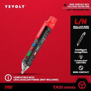 YEVOLT TA881A 비접촉 AC 전압 테스터 펜, 12-1000V, LED 손전등, 라이브/널 와이어 판단을  부저 경보
