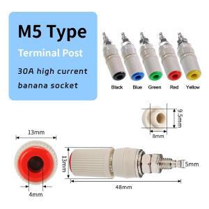 30A 고전류 M5 48 순동 단자 5mm 바나나 소켓 플러그 접지 포스트