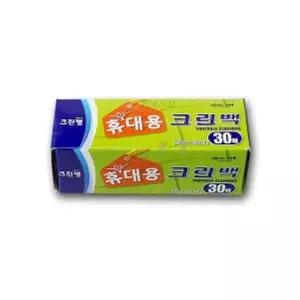 swK 비닐 크린백 비닐팩 주방 봉지 일회용팩 30매 롤백 위생봉투