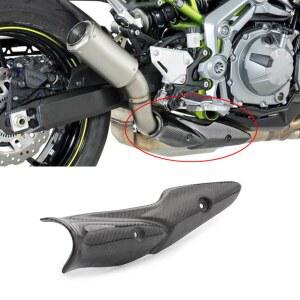 가와사키 Z900 Z900e 오토바이 배기 미드 링크 파이프 탄소 섬유 열 실드 커버 가드 Ant Scald ng Shell