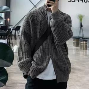 [알티피아]남자 집업 니트 자켓 간절기 아우터 투웨이 도톰 외투
