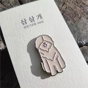 강아지 뱃지 강아지 배지 메탈 금속 진돗개 브로치-WFOFES7