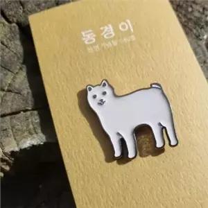 강아지 뱃지 강아지 배지 귀여운 동경 기념물 애견 가방 장식 소...