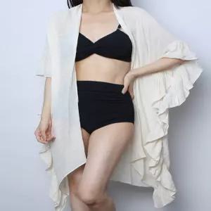 [파라노말샵]비치 시스루 프릴  가디건 로브 가디건 (파라노말샵)