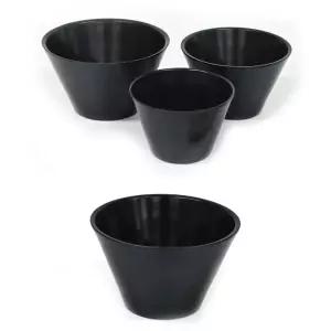 2중 블랙 스텐 빙수볼 샐러드볼 14cm 8호
