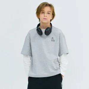 [국내당일]오션스카이 [2color]남아 소매 반팔 레이어드 T-SHIRT 티셔츠 반팔티 셔츠 - 멀티