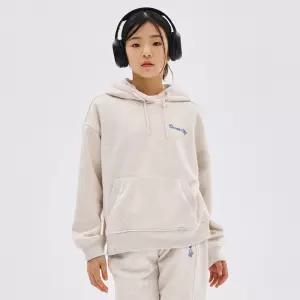 [국내당일]오션스카이 [2color]여아 logo 로고 자수 밍크 기모 후드티 - 멀티
