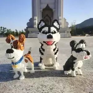 5000개 애완견 블록 휴일 및 생일 선물 파티 게임 사무실 가정용 가구 DIY 수제 조립 마지막 단어는