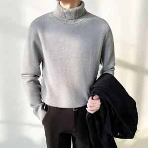 [하프클럽/셀럽하우스]티셔츠 니트 기본 목폴라 터틀넥 포근한 남성 겨울