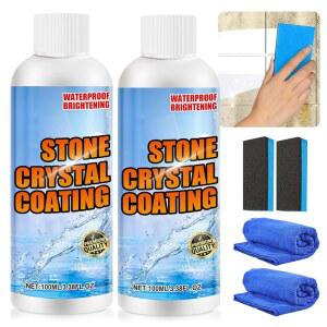 2Pcs 스톤 브라이트 크리스탈 도금제, 마블 얼룩 제거제, 폴리쉬, 나노 효과적으로 세라믹 및 코팅 100ml