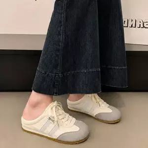여성 2컬러 데일리 무드 레이스업 블로퍼 뮬스니커즈-WFOF28K