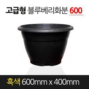 순희농장 고무 블루베리화분 고급형 흑색 600 x 400 원형 분갈이