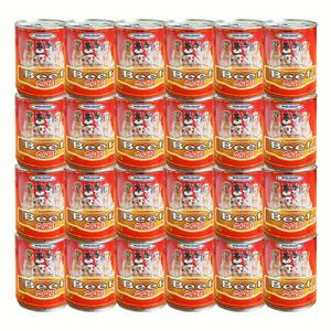 헬로도기 강아지 대용량 간식 캔 소고기 1Box(400g x 24개)