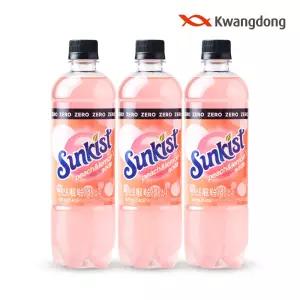 [본사직영] 썬키스트 제로 복숭아레몬 소다 600ml 24입