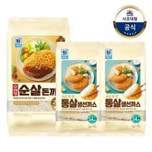 사조대림 [대림냉동] 수제형 순살돈까스 2 000g 1개 + 속이 꽉 찬 통살생선까스 600g 2개