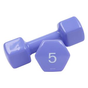 아이워너 PVC 뷰티 육각 덤벨 5kg 블루베리 예쁜 여자 아령 헬스 홈트