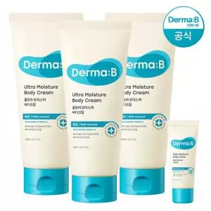 [공식] 더마비 울트라 모이스처 바디크림 200ml x3개+튜브견본(랜덤)