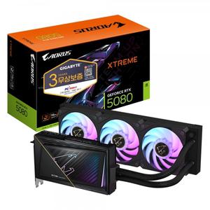 GIGABYTE AORUS 지포스 RTX 5080 XTREME 워터포스 D7 16GB 피씨디렉트ㅇMMㅇ