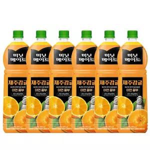 미닛메이드 제주감귤 1.5L X 6개 PET 과일 음료