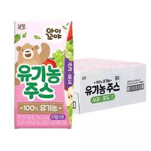 남양 아이꼬야 유기농주스 사과포도 120ml 24팩