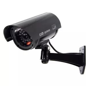 LED 가짜 CCTV 모형 감시카메라 2컬러 180도 각도조절 설치나사 포함 방범용 현관