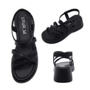 [스타필드 안성 스퍼]_ Basic Shirring Flatform 샌들 (3color)_US9033_