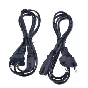 EU/US 전원 플러그 C7 그림 8 AC 코드 1.5 250V 2.5A 0.75mm/2C 2-Prong 전원 코드 PS4 PS3 슬림 PS2 용