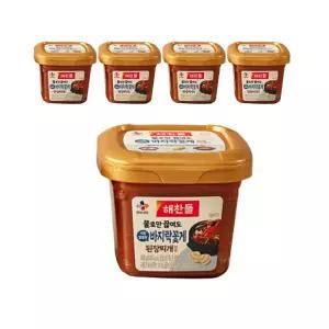 해찬들 물로만 끓여도 시원깔끔한 바지락꽃게 된장찌개 양념 450g 5개