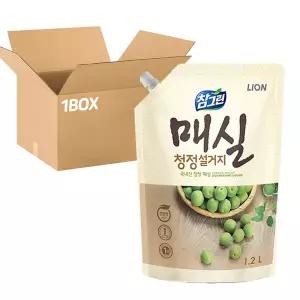 라이온 참그린 매실 청정설거지 1kg 주방세제 리필 10개