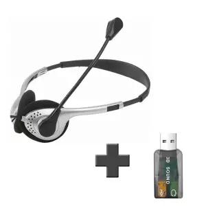 USB 헤드셋 USB OTG C변환젠더포함 PC 노트북 컴퓨터 어학원 학원 헤드셋 502MVe