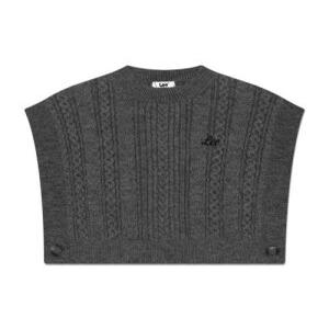 leekids 케이블 니트 루즈핏 숏 베스트 그레이 LK2404KT74GR