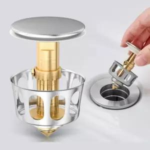 세면대 물 R 팝업 교체 세면기 거름망 캡 황동 자동 개 마개 부품 세면 폽업