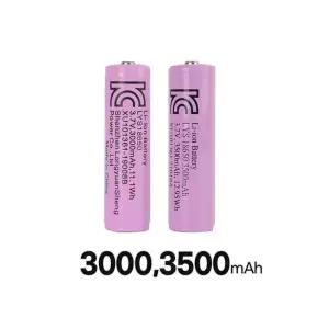 에이원18650 리튬이온 충전식 배터리 3000mAh 3500mAh 보호회로 충전지