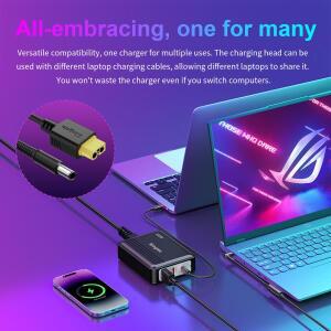 330W GaN 충전기 노트북, XT60-DC 케이블 어댑터, Lenovo, ASUS, Dell, Alienware, HP, Acer, MSI, Razer,