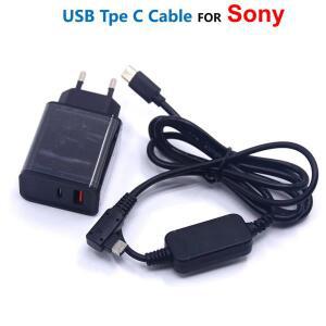 AC-PW10AM 8V USB C 전원 은행 어댑터 케이블 + 소니호환 핸디캠 NEX-VG10 VG10 NEX-FS700 알파 SLT-A58 A9