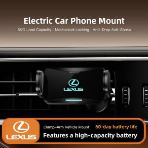 렉서스 로고 전기 클램핑 차량용 핸드폰 거치대 F SPORT LBX NX RX 350h ES UX 300e GS IS LS CT LC RC GX4