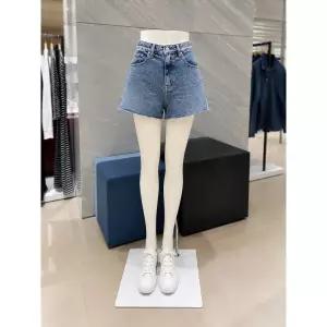 타미진스 여성 미디움 블루 워시드 데님 핫 팬츠 T32G1NEQ66TWT11A5 623808