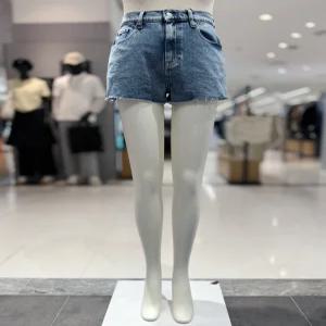 타미진스 타미진 여성 미디움블루 워시드 데님 핫 팬츠 여름 중청 청반 바지 T32G1NEQ66TWT1 622