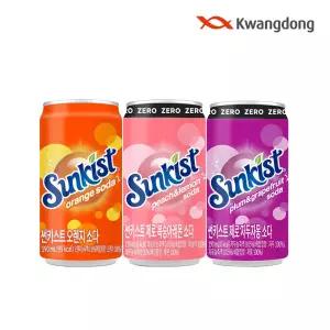 [본사직영] 썬키스트 소다 190ml 30캔 3종 택 1 (오렌지/제로 자두자몽/제로 복숭아레몬)