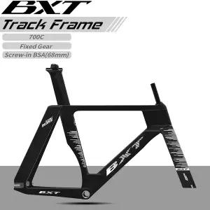 자전거프레임 BXT TRC 195 카본 픽시 트랙 프레임셋 700C 파이버 자전거 프레임 싱글 스피드 28C 타이어 호