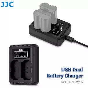 JJC NP-W235 배터리 충전기 USB-C 듀얼 슬롯 후지필름 X-T5 X-T4 X-S20 X-H2S X-H2 GFX100RF GFX100S GFX50
