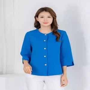 [모슬린]엄마옷 여름 자켓 린넨 마 7부 정장 무지 606FGH154 마담중년여성빅사이즈50대60대