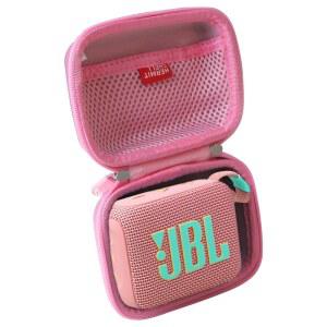 JBL GO 4 / 5용 HERMITSHELL 하드 트래블 케이스 - 울트라 포터블 블루투스 스피커 (핑크 케이스)