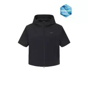 디스커버리 디스커버리자켓 HQK DWTR96063-BKS 여성 프레시벤트 경량 우븐 트레이닝 반팔 후드 자켓