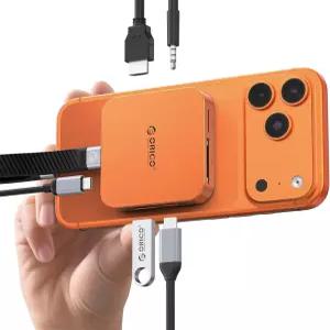 ORICO 0Gbps 마그네틱 M2 도킹 스테이션 8in USB C HUB 2230 NVMe 인클로저(HDMI 4K60Hz SD/TF USBAC 32