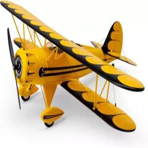 E-flite RC 비행기 UMX WACO 옐로우 BNF 기본 송신기 배터리 및 충전기가 AS3X 세이프 EFLU53550Y에