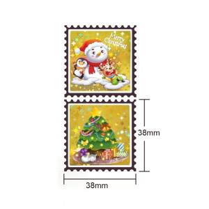 50-300pcs 홀로그램 스티커 메리 크리스마스 인감 레이블 DIY 선물 베이킹 패키지 봉투 편지지 장식