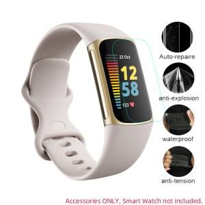 Fitbit 충전용 소프트 TPU 투명 보호 필름, 스마트 밴드, 손목 밴드 스크린 보호대 커버, 액세서리, 6, 5, 4/3,