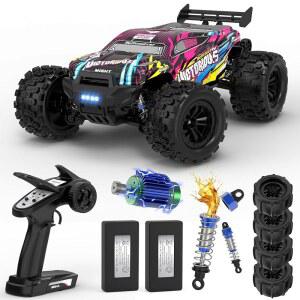 Highmall 16 4WD 브러시리스 RC 자동차 70 KM 피크 고속 원격 트럭 4X4 오프로드 3000mAh 배터리 포함 남아용 트러기 장난감 아버지의 생일 선물 14세 이상 청소년
